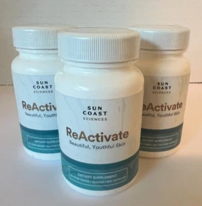 Lot of 3 Sun Coast Sciences ReActivate Supplement Youthful Skin EXP 01/26Sealed - Picture 1 of 1