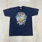 T-shirt vintage Y2K Dragon Ball Z Goku Goten Gohan anime marine taille grand 