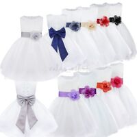 Baby Birthday Wedding Flower Girls Pageant Party Formal Dresses Size 6M-5 FG144 