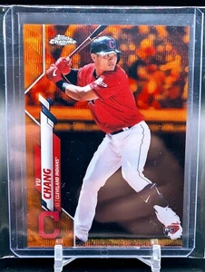 2020 Topps Chrome 173 Orange Wave Yu Chang Rookie RC #/25 - Picture 1 of 2