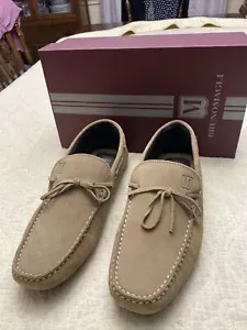 NIB Bruno Magli Men's Tino Tan Suede Driving Mocs Shoes Moccasins Loafers Size 9 - Picture 1 of 12