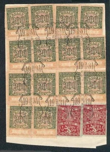 TSCHECHOSLOWAKEI und Mähren LOT 46 Zollmarken 1939 in GROSSEN BLÖCKEN GEBRAUCHT SEHR SCHÖN - Bild 1 von 5