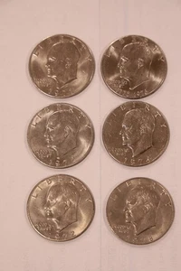 1971 D 1972 (2) 1974 1976 - Bicentenial 1978 Eisenhower Dollar - Bild 1 von 22