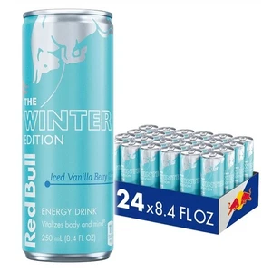 Red Bull Winter Edition Iced Vanilla Berry 24 Pack 8.4 fl oz Each Can - Picture 1 of 2