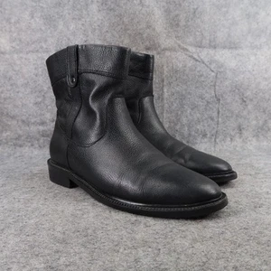 Eddie Bauer Shoes Womens 6.5 Boots Leather Classic Pull On Black Fashion Biker - Picture 1 of 16
