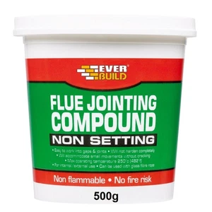 EVERBUILD FLUE JOINTING COMPOUND NON SETTING 500g PASTE/PUTTY METAL FLUE JOINTS - Picture 1 of 6