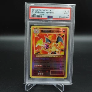 PSA 9 MINT POKEMON CHARIZARD REVERSE HOLO RARE XY EVOLUTIONS 2016 #11 CARD - #1 - Picture 1 of 2