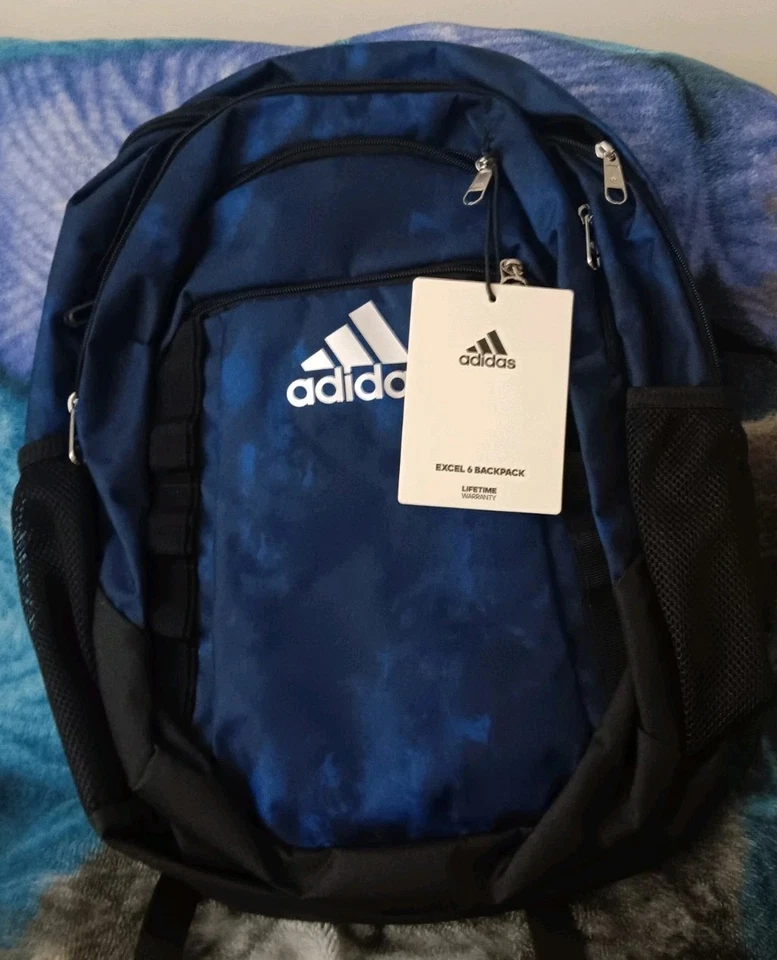 Adidas Excel 6 Backpack Stone Wash Team Royal Blue/Black Style 5155172