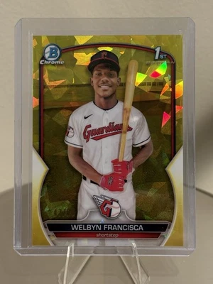 2023 Bowman Chrome Prospects Sapphire Welbyn Francisca #BCP-228 (RC) Gold /50 - Image 1 of 2