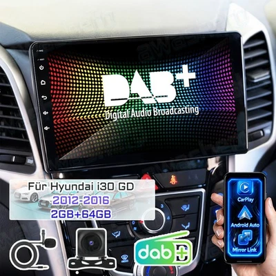 DAB+ Für Hyundai i30 GD 2012-2016 Android 15 Autoradio Carplay GPS RDS 64GB +KAM - Bild 1 von 4
