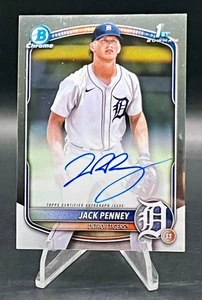 2025 Bowman Chrome Jack Penney Prospect 1st Auto DETROIT TIGERS -SHIPS FREE - Bild 1 von 2