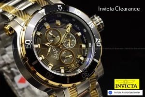 Invicta Men's Coalition Forces 52mm Chronograph Steel TWO TONE Bracelet SS Watch - Picture 1 of 8