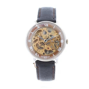 Vintage 1978 Caravelle Skeleton Dial Men's Mechanical Wristwatch Swiss Steel 1 - Picture 1 of 5