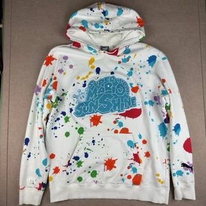 Puma x super Mario Sweater L sunshine splatter paint hoodie pullover gamer - Picture 1 of 11