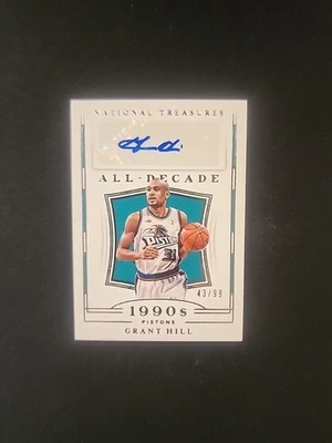 Grant Hill International Treasures 2018-19 National Treasures Auto/99 Foto 1 de 2