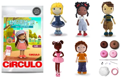 CIRCULO CROCHET AMIGURUMI KIT, BALLERINA DOLL, FULL KIT CRAFT CROCHET