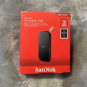 SanDisk 2TB USB 3.2 Portable External SSD - SDSSDE30-2T00-G26 - Photo 1/12