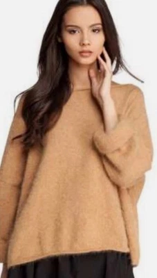 Juicy Couture Angora Sweater Jocelyn One Size Boxy Slouchy Fuzzy Boat Neck - Image 1 of 4