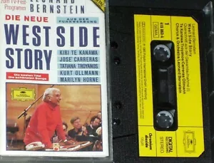 BERNSTEIN WEST SIDE STORY KANAWA CARRERAS CASSETTE DG die neue West Side Story - Picture 1 of 1