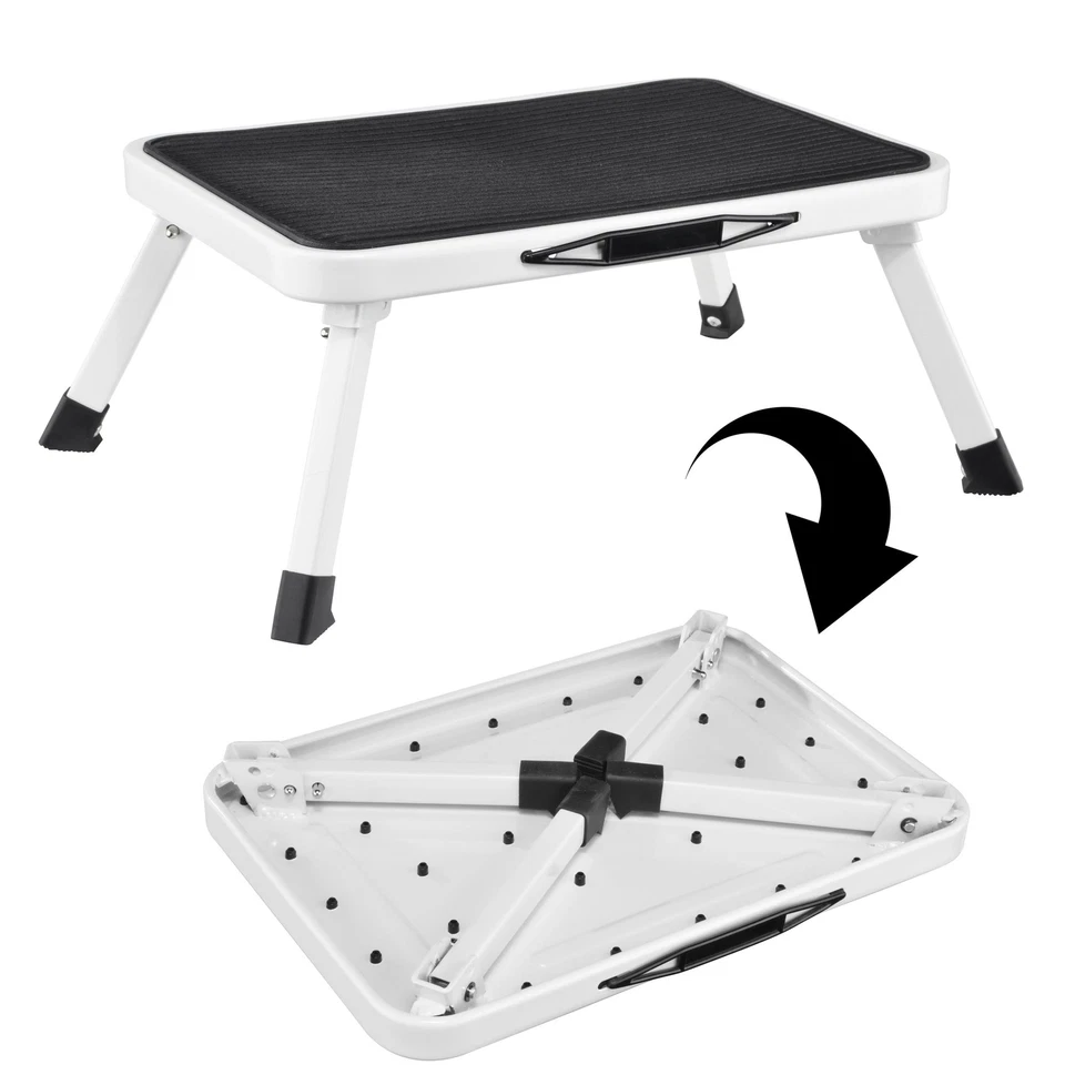 Klapptritt Klapphocker Tritthocker Tritt Hocker Trittleiter Trittstufe Metall  - Bild 1 von 4