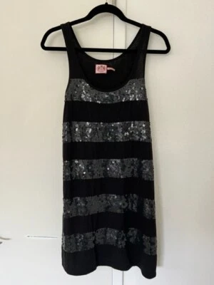 复古 Juicy Couture 黑色亮片裙 - S 码 — 第 1/3 张图片