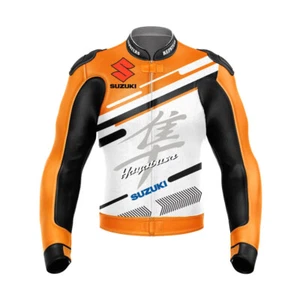 Suzuki Hayabusa Motorrad Lederjacke Sports MOTOGP Rennen Motorrad Lederjacken CE - Bild 1 von 5