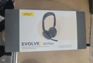 Jabra Evolve2 65 Flex Wireless Stereo Headset Bluetooth Noise Cancelling Openbox - Picture 1 of 4
