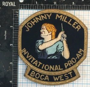 VINTAGE JOHNNY MILLER GOLF INVITATIONAL PRO-AM BOCA WEST BULLION BLAZER PATCH - Picture 1 of 2
