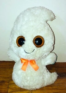 Ty Beanie Boos GHOSTY the Ghost Glitter Eyes 8 Inch Plush Retired NWT - Picture 1 of 2