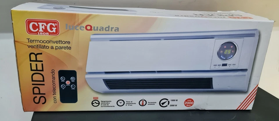 TERMOCONVETTORE STUFA TERMOVENTILATORE SPLIT CON TELECOMANDO CFG A PARETE - Immagine 1 di 1