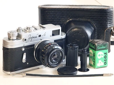 TESTÉ ! Appareil photo argentique vintage Zorki-4 + Industar-50 3,5/50 mm, mo... - Photo 1/4
