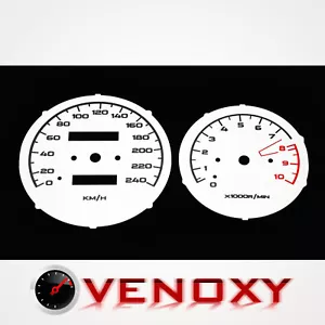BMW R1100 RT KM/H Replacement Instrument Cluster White Gauge Faces - Picture 1 of 1