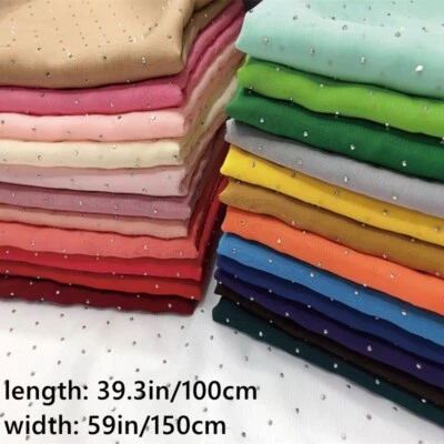 Chiffon Strass Stoff Durchsichtig Glitzer für Kostüm Zubehör Hintergrund DIY - Bild 1 von 4