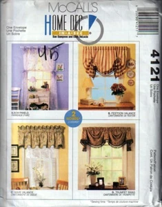 Tende per finestre McCalls modello 4121 tende Valance festone onda tromba fuori produzione - Foto 1 di 2