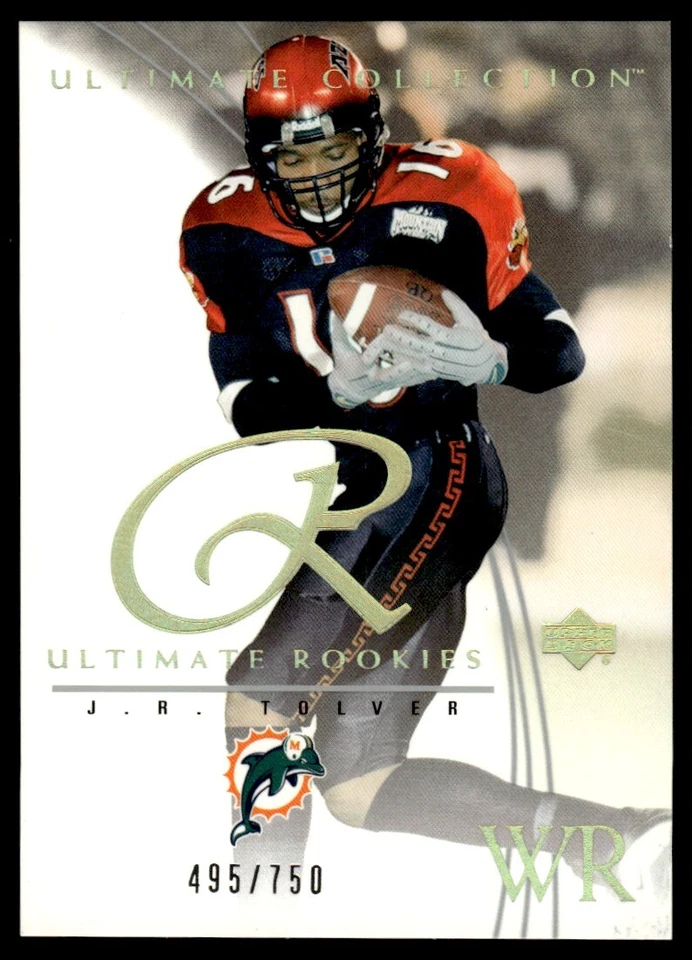 2003 Upper Deck Ultimate Collection J.R. Tolver Rookie 495/750 Miami Dolphins - Image 1 of 2