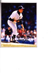 Tommy John Autograph Baseball Photo 10X8 Auto Signed PSA COA signed Yankees (bb8 - Picture 1 of 7