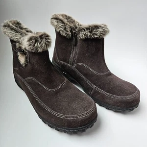 Khombu Gracie Ankle Snow Boots Women's Size 7M Brown Faux Fur - Picture 1 of 18