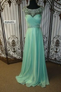 VESTIDO FORMAL CORBATA NEGRA CON CUENTAS W232 VERDE ALYCE TALLA 4 $429 - Imagen 1 de 10