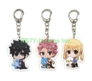 Set of 3 Fairy Tail Anime Acrylic Keychain ucy Heartfilia, Natsu Dragneel, Gray - Picture 1 of 2