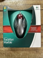 Logitech TrackMan Marble Ball Optical Wired Mouse USB 910-000806 OPEN BOX