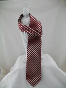 Charvet Place Vendome Silk Tie: Red Blue Silver Diamond Print - Picture 1 of 4