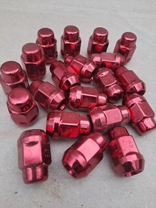 10* 1/2-20 Standard Bulge Acorn Lug Nuts - RED *Trailer Wheel Camper - Picture 1 of 2