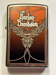 Nice Zippo Lighter - Harley Davidson Motor Cycle Eagle Wings Logo - Picture 1 of 9