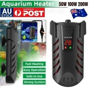 Aquarium Water Heater Aqua Fish Tank Thermosafe LED Digital Submersible 25-200W - Picture 1 of 15