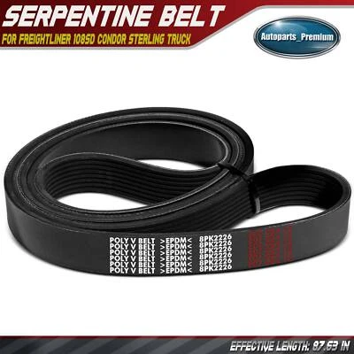 87.63" Serpentine Belt for Freightliner 108SD Condor Sterling Truck L7500 L8500 - Image 1 of 4