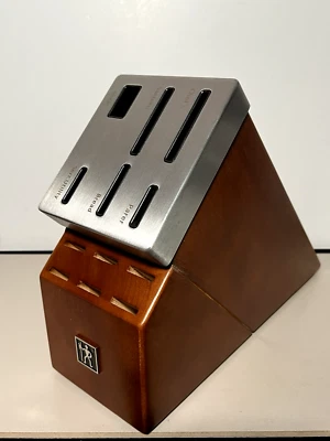 Henckels Self Sharpening Knife Block 12 Slots Wood & Stainless BLOCK ONLY - Image 1 of 4