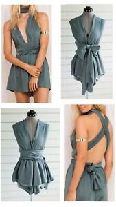 ONE WAY LF STORES "multi-looks + style" one-piece shortalls shorts romper $152 m