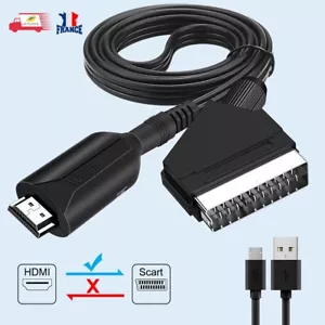 Convertisseur HDMI vers Péritel SCART, Câble haut de gamme Audio vidéo PAL/NTSC - Bild 1 von 8