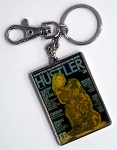 Hustler Magazine Metal Keychain February 2002 Nicole & Haven - Picture 1 of 1
