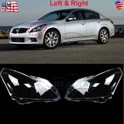 Cubierta de lente de faro para Infiniti G37 G35 G25 Q40 2010 2011 2012 2013 Foto 1 de 4